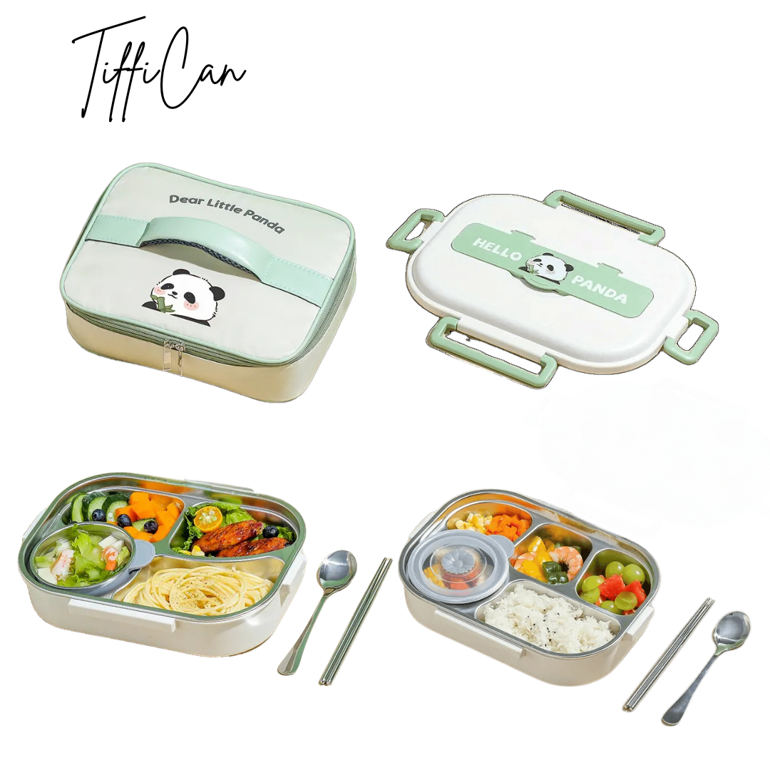 Tiffican - Cute Panda Green Lunch Box