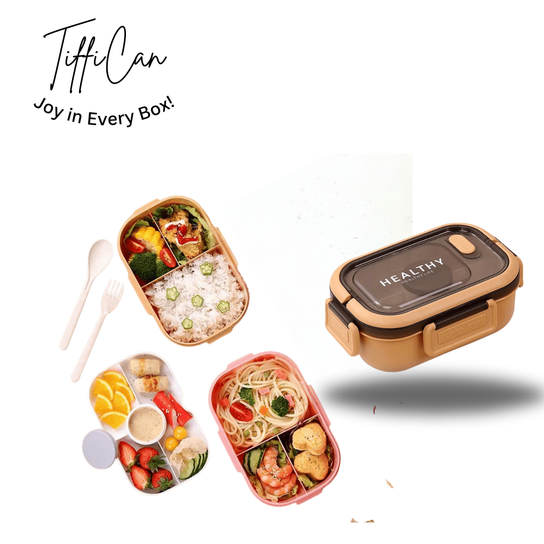 Tiffican - Lunch Box with Utensil Sauce Cup