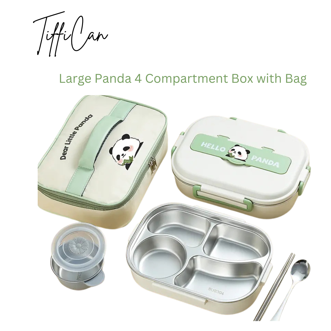 Tiffican - Cute Panda Green Lunch Box