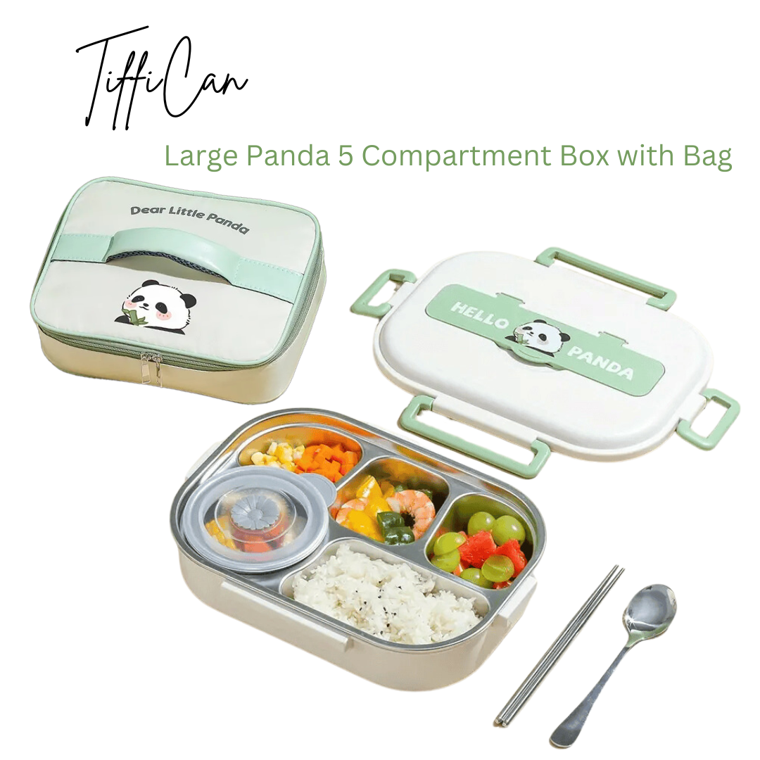 Tiffican - Cute Panda Green Lunch Box