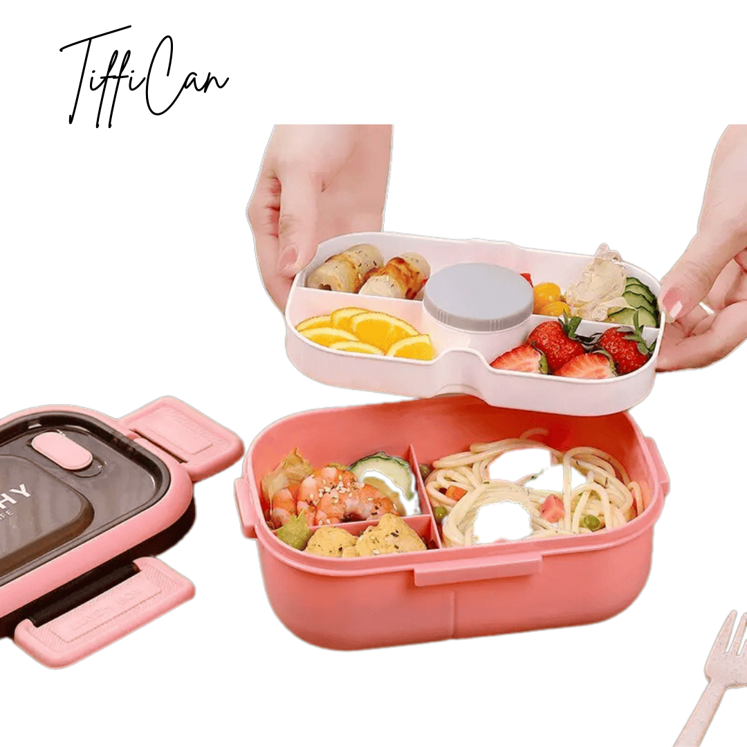 Tiffican - Lunch Box with Utensil Sauce Cup