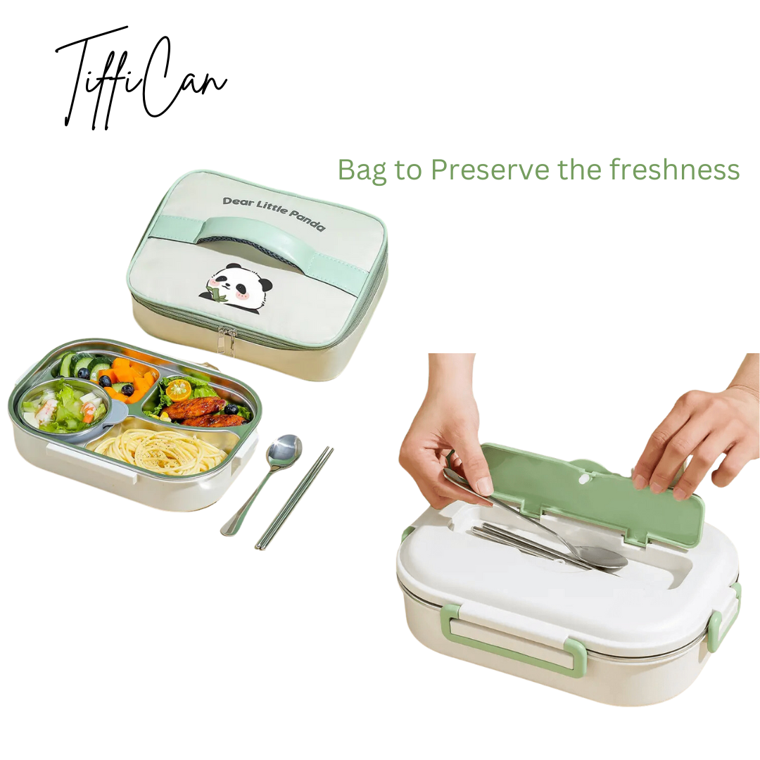 Tiffican - Cute Panda Green Lunch Box