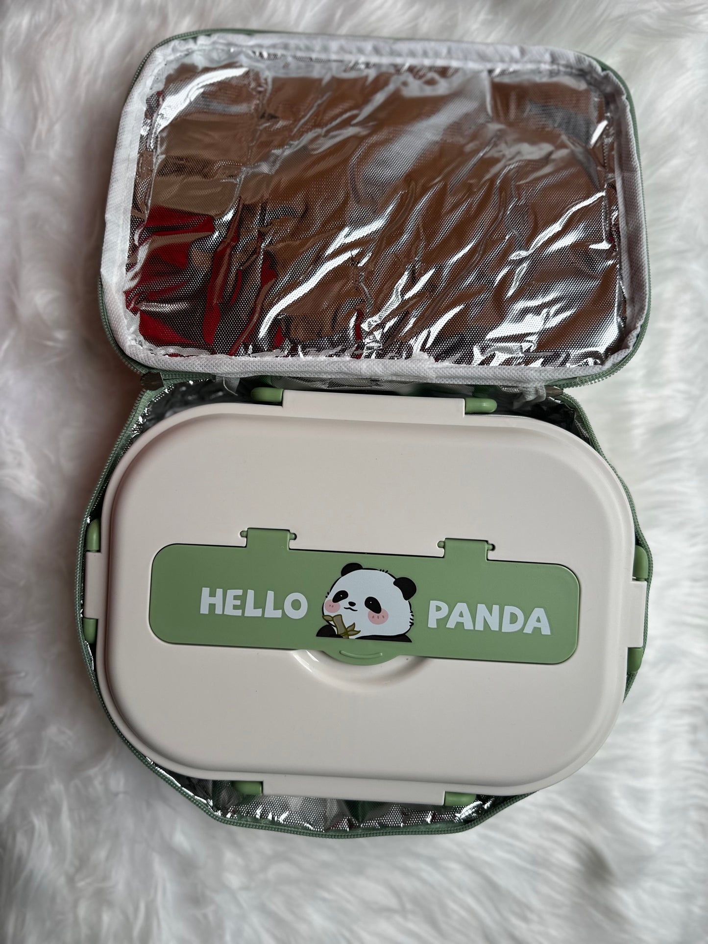 Tiffican - Cute Panda Green Lunch Box