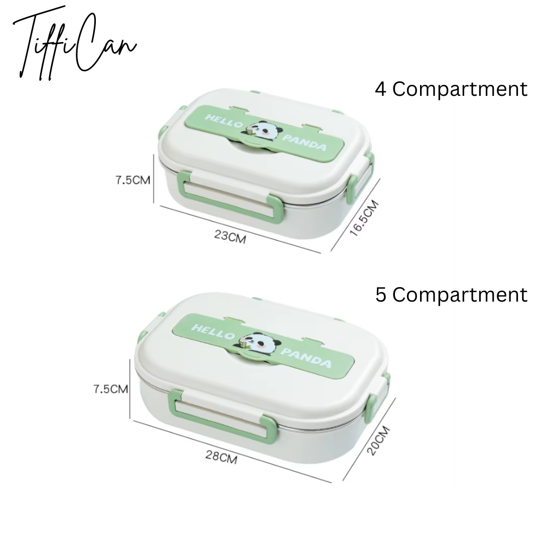 Tiffican - Cute Panda Green Lunch Box